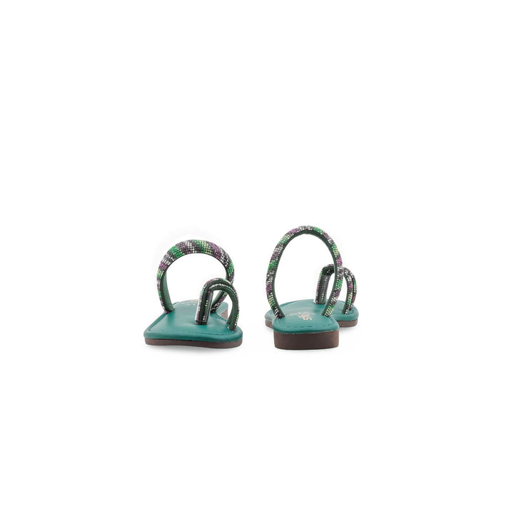 Girls Green Fancy Slipper KD5935