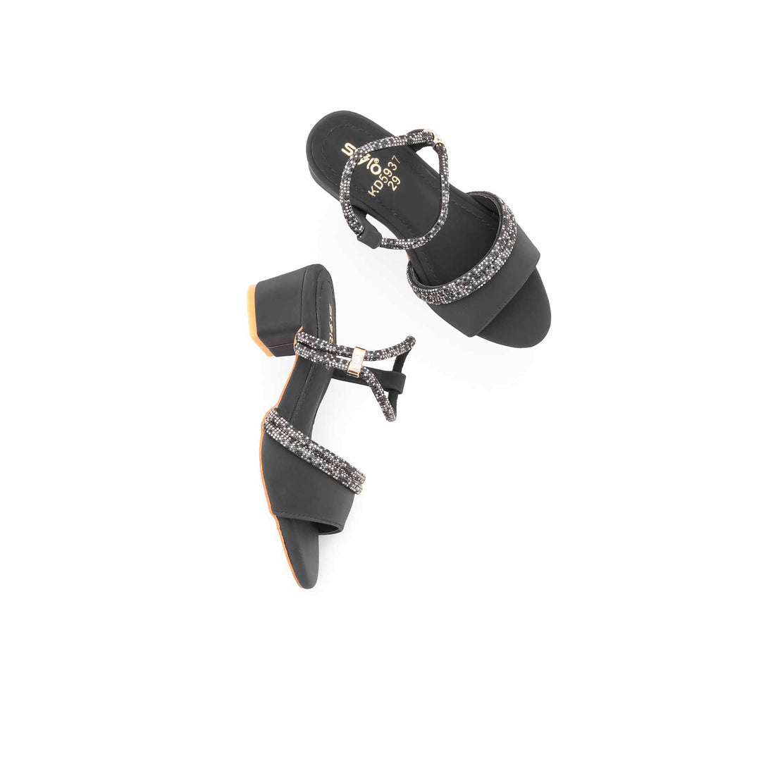 Girls Black Fancy Sandal KD5937