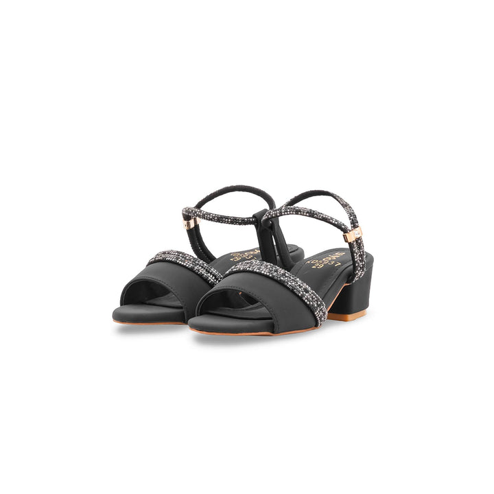 Girls Black Fancy Sandal KD5937
