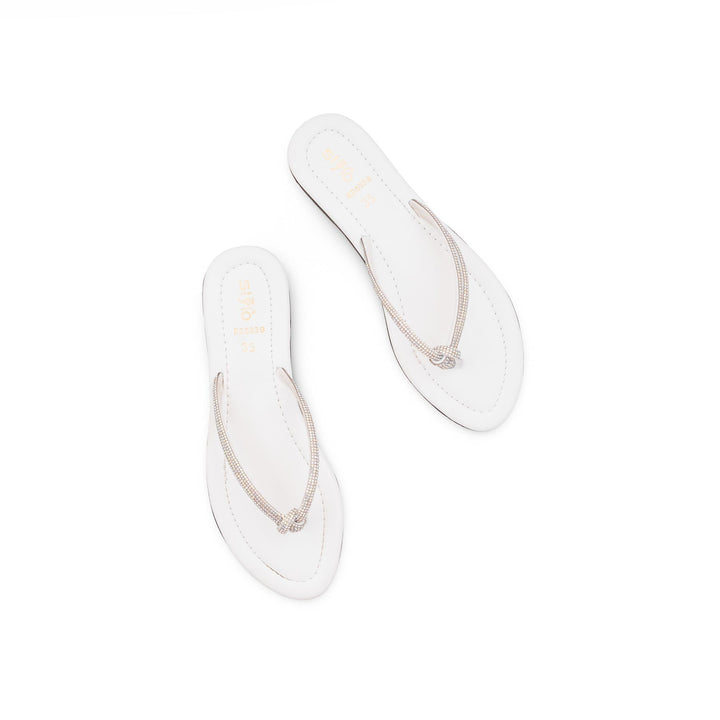 Girls White Fancy Slipper KD5939