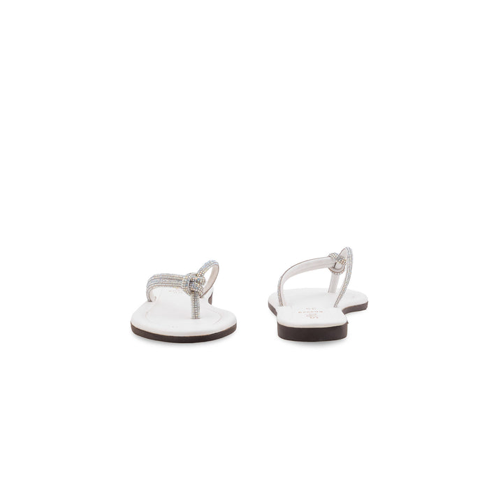 Girls White Fancy Slipper KD5939