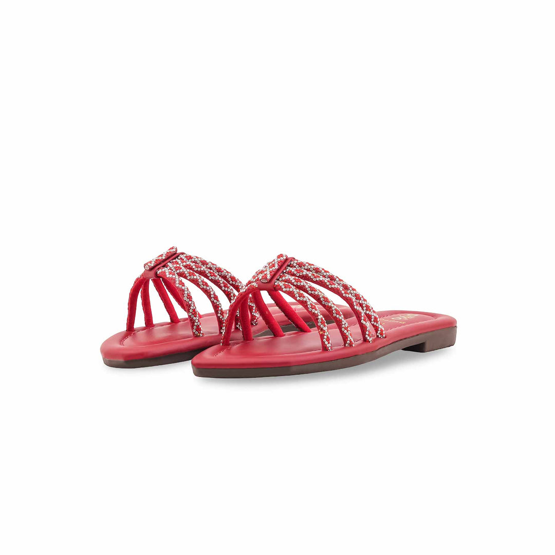 Girls Red Fancy Slipper KD5946