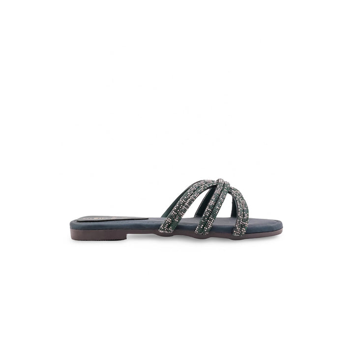 Girls Green Fancy Slipper KD5950