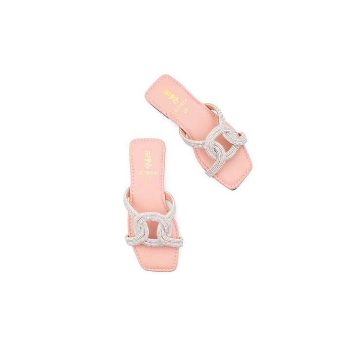 Girls Pink Fancy Slipper KD5954