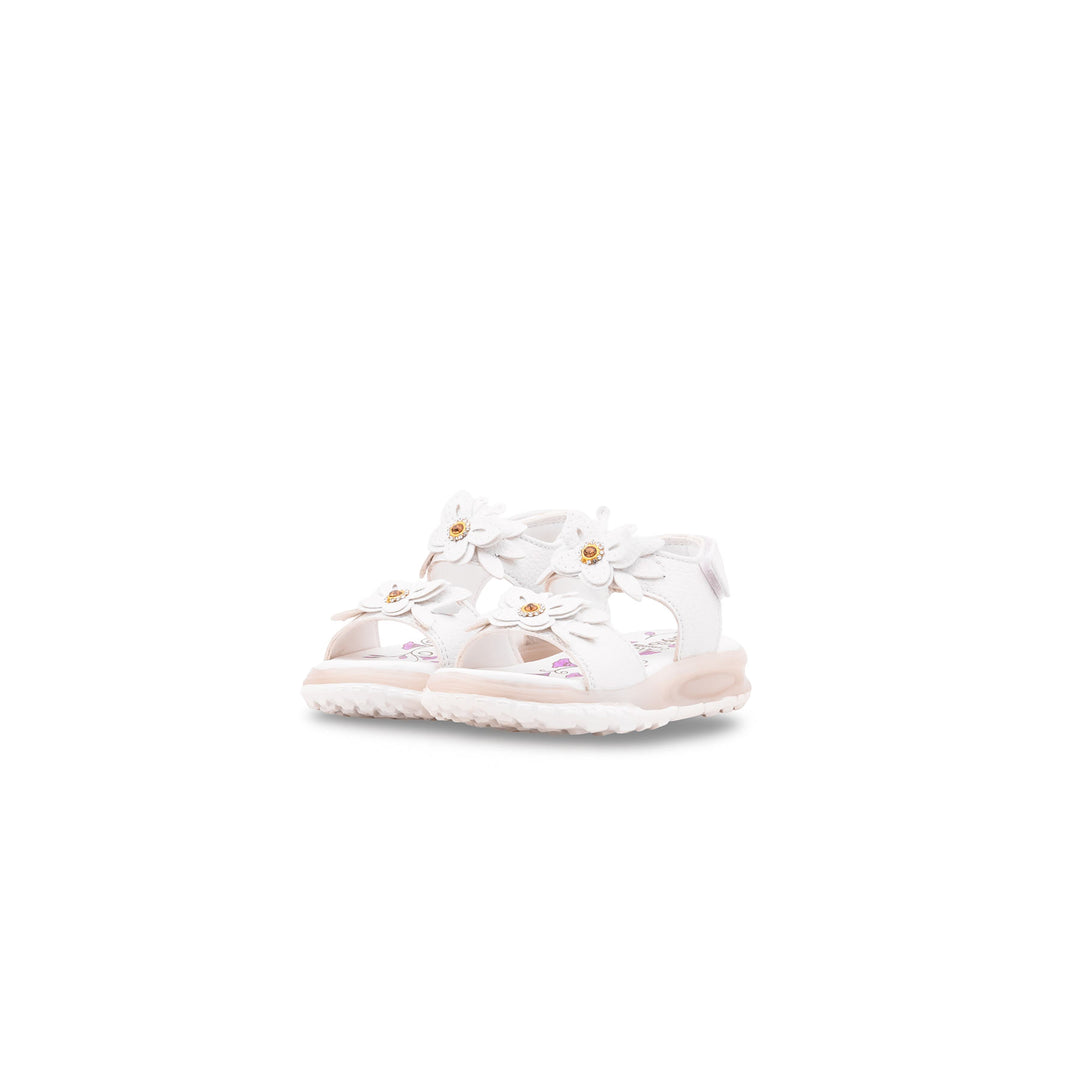 Girls White Formal Sandal KD5964