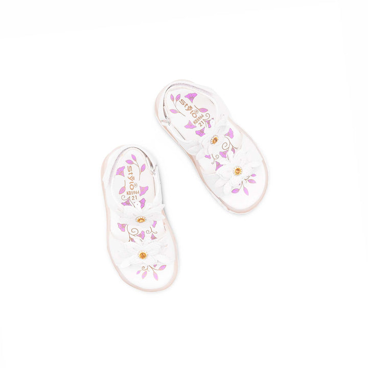 Girls White Formal Sandal KD5964