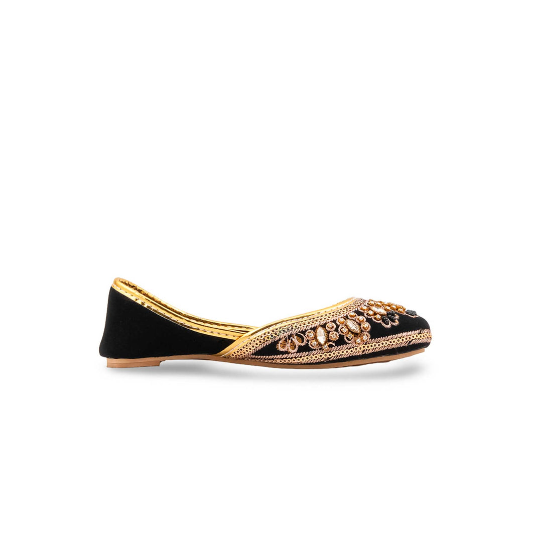 Girls Black Fancy Khussa KD5987