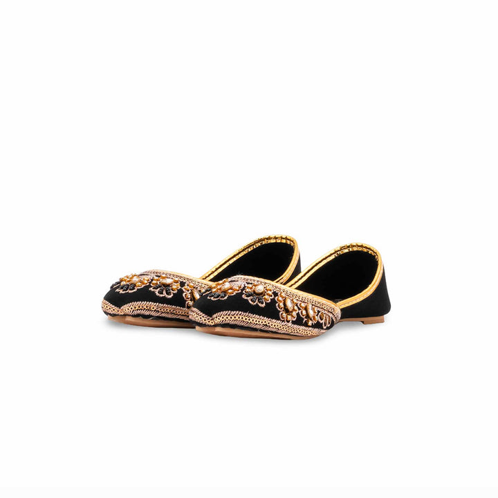 Girls Black Fancy Khussa KD5987