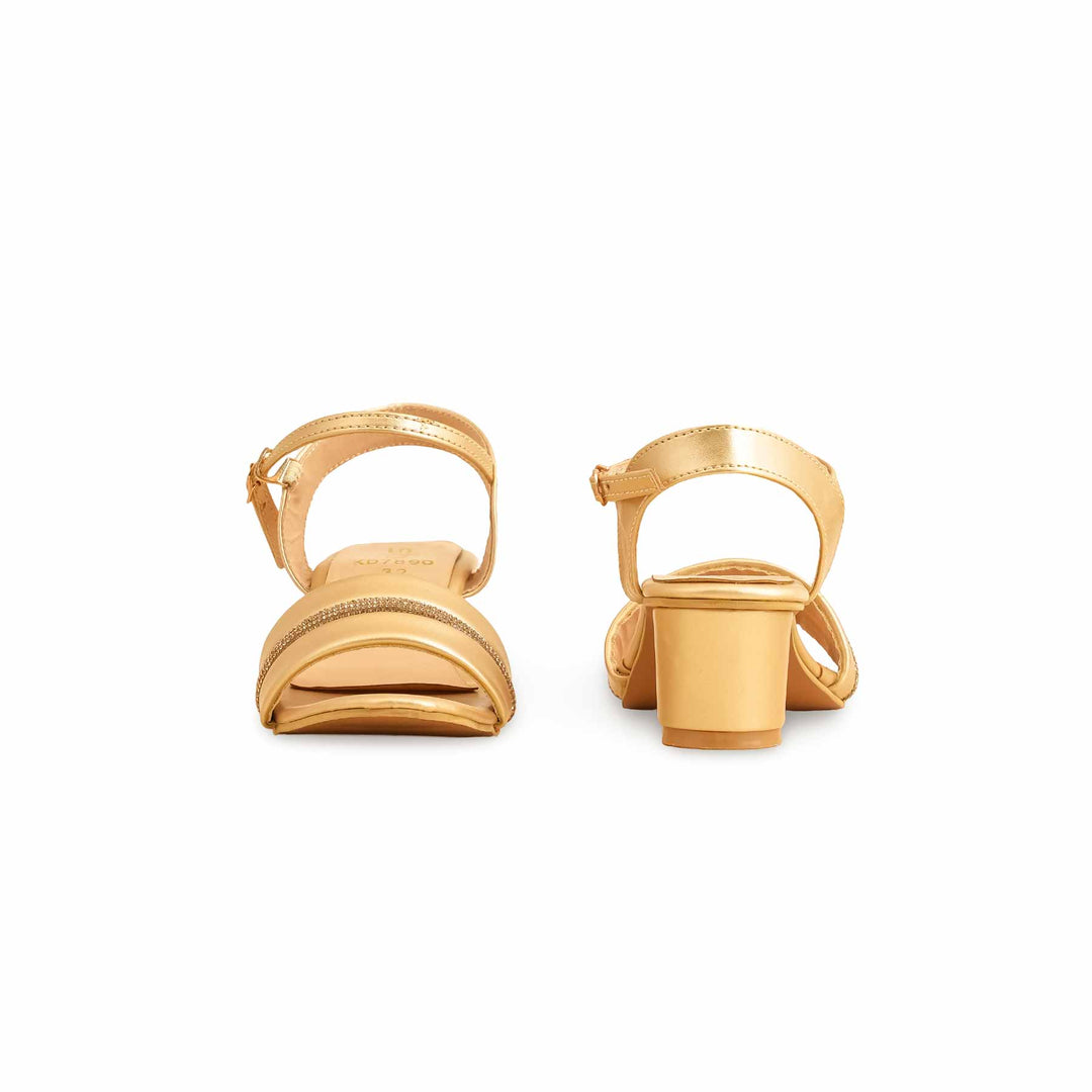 Girls Golden Formal Sandal KD7890