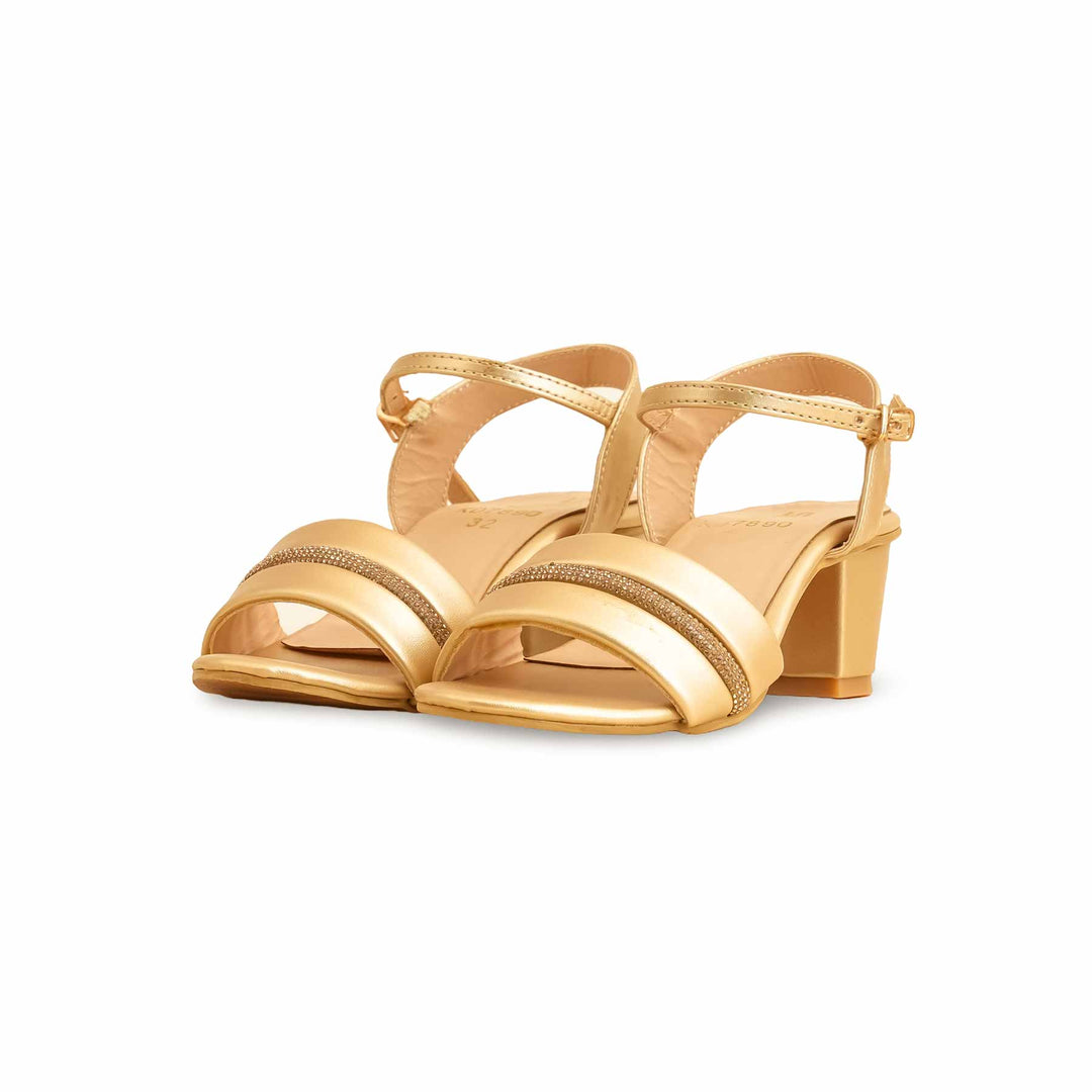 Girls Golden Formal Sandal KD7890