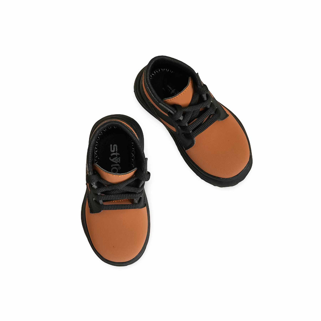 Boys Brown Formal Long Shoes KD8080