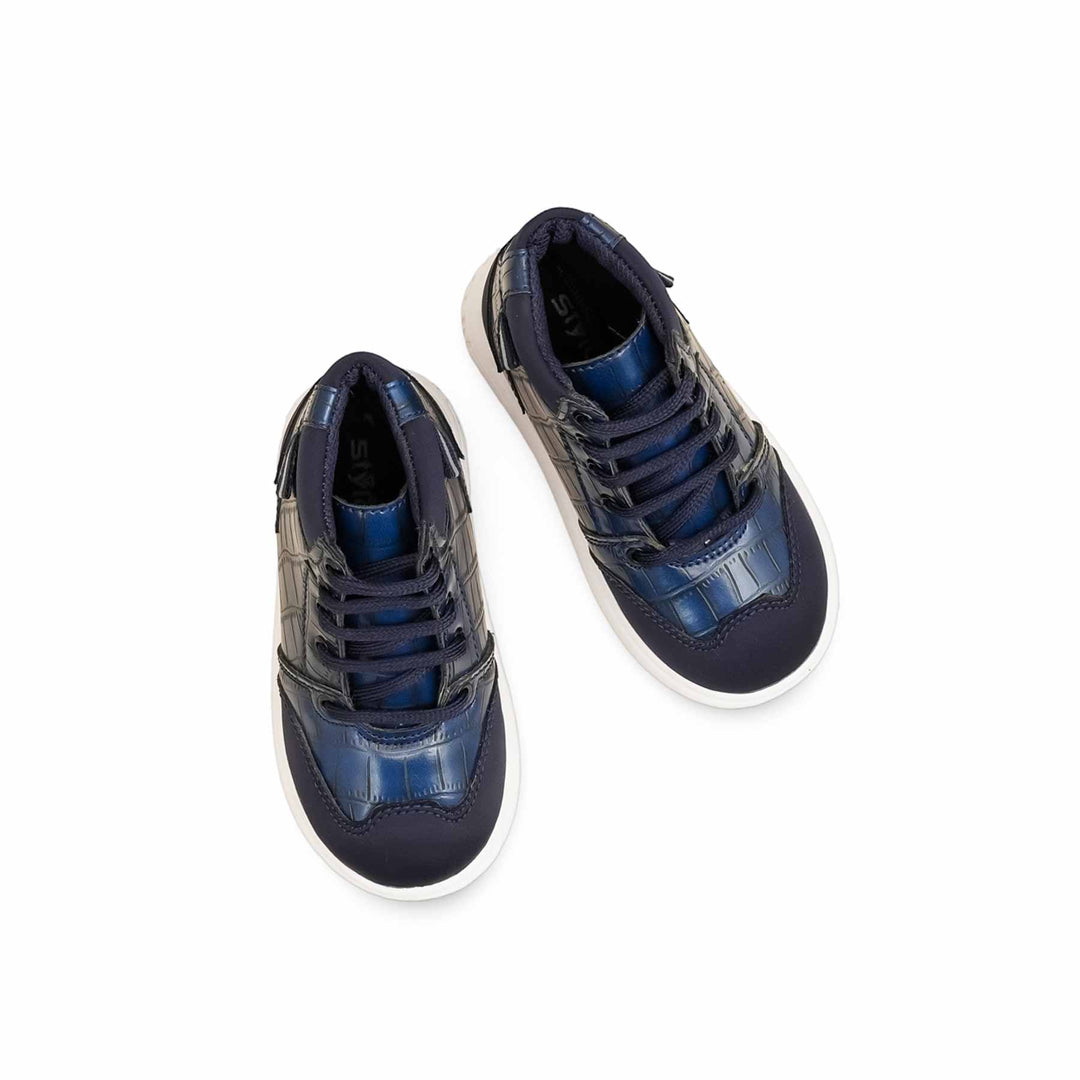 Boys Navy Formal Long Shoes KD8081