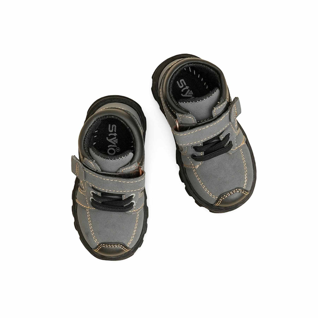 Boys Grey Formal Long Shoes KD8084