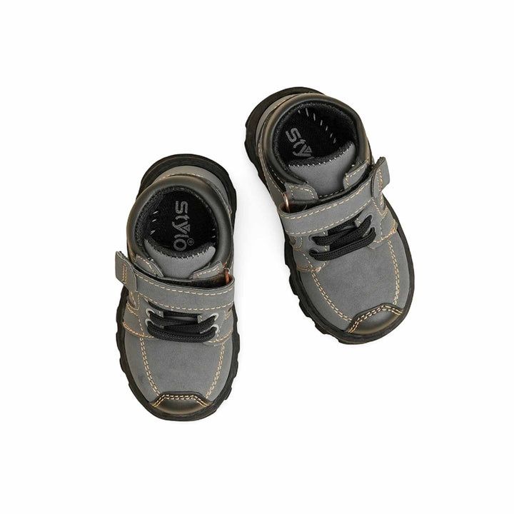 Boys Grey Formal Long Shoes KD8084