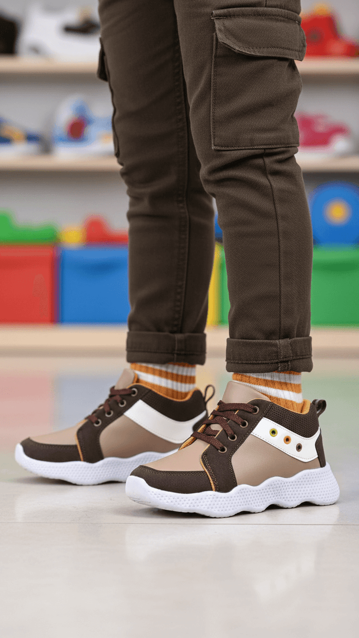 Boys Brown Casual Jogger KD8101