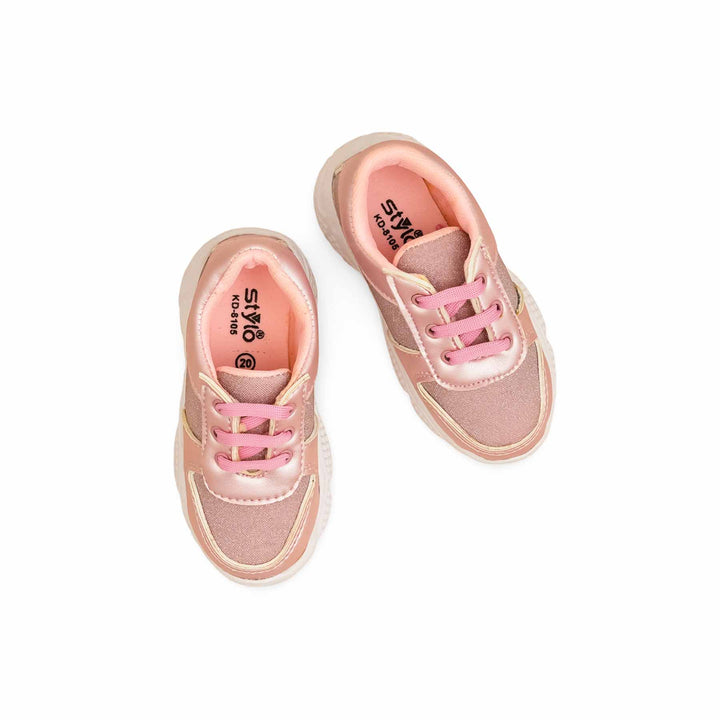 Girls Pink Casual Jogger KD8105