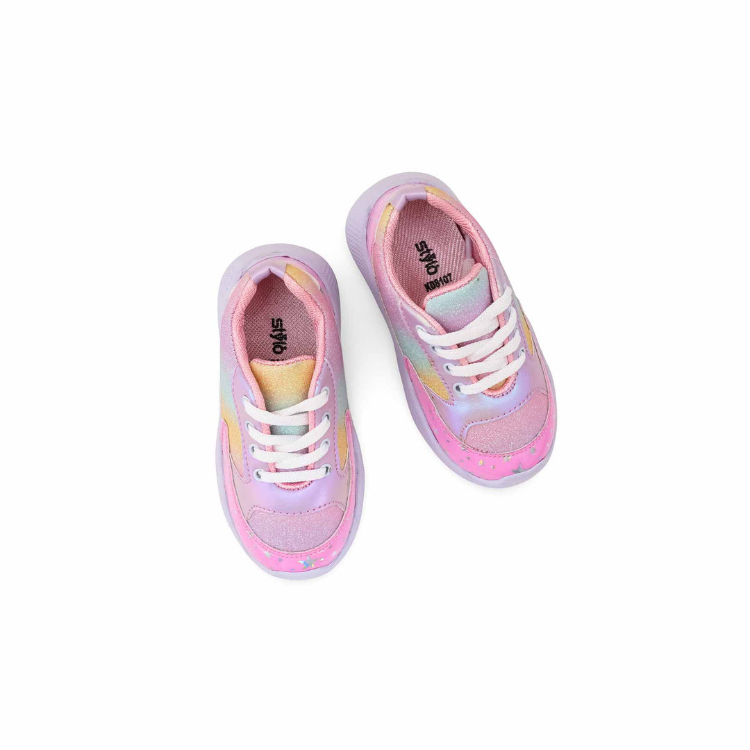 Girls Pink Casual Jogger KD8107