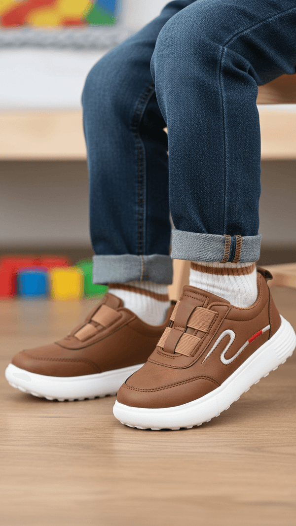 Boys Brown Casual Jogger KD8111