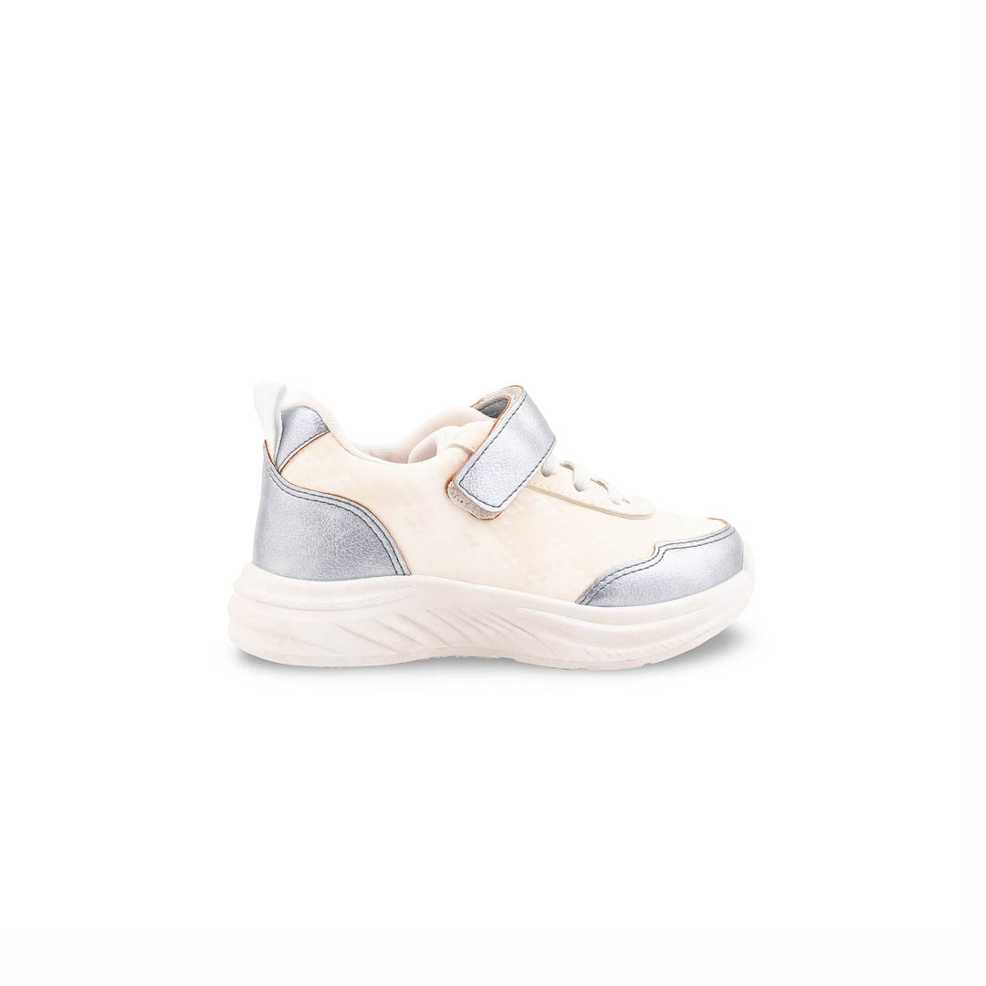 Girls White Casual Jogger KD8113