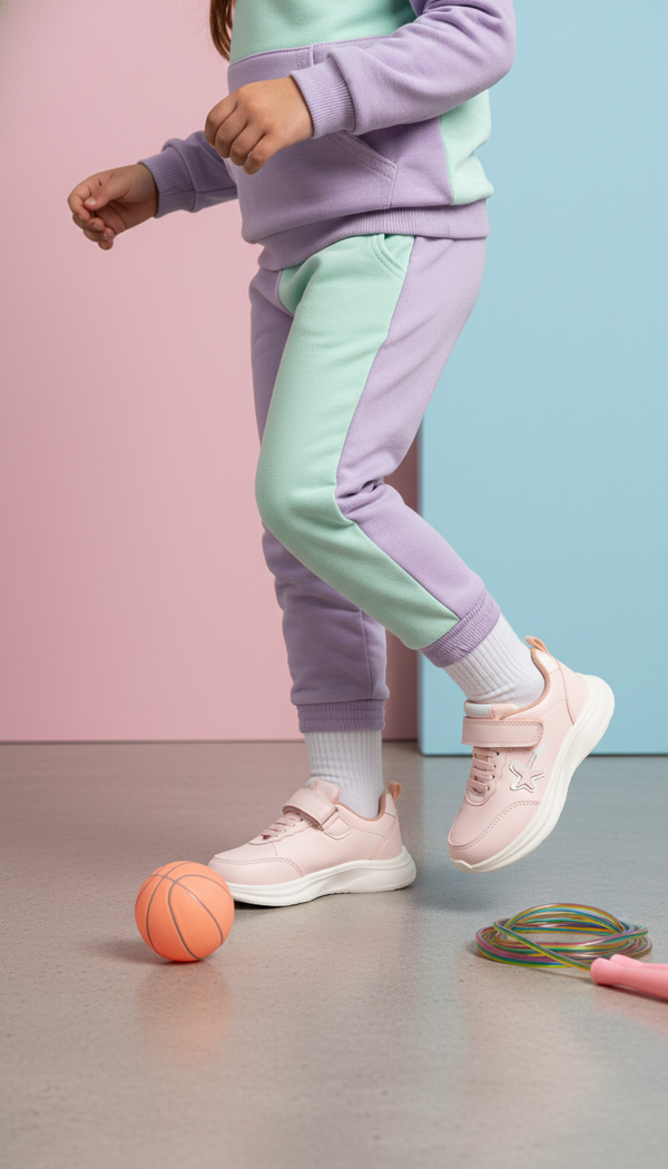 Girls Pink Casual Jogger KD8126