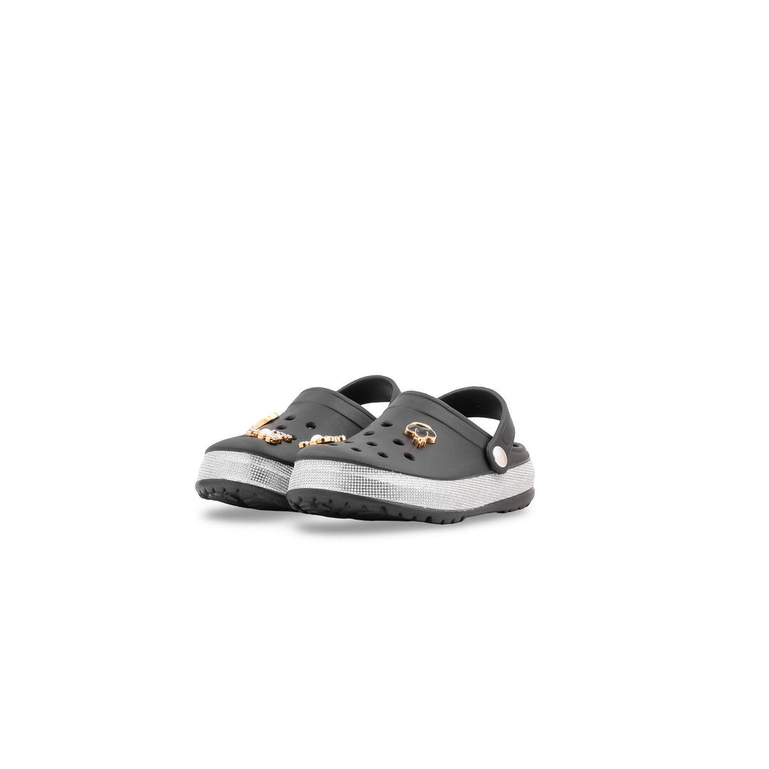 Girls Black Casual Flip Flop KD8219