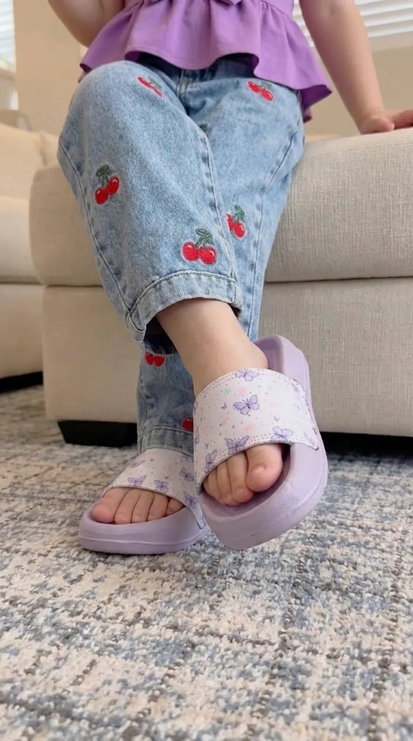 Girls Purple Casual Flip Flop KD8231