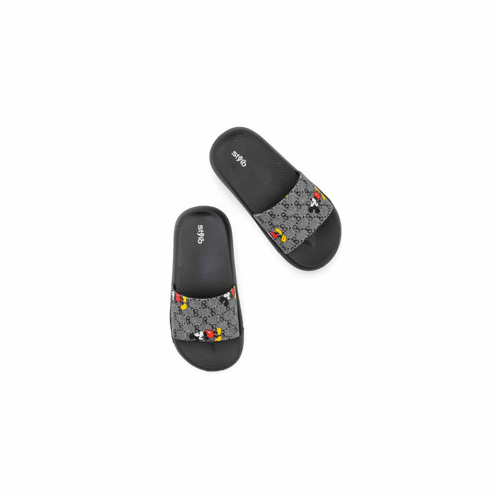 Boys Black Casual Flip Flop KD8241