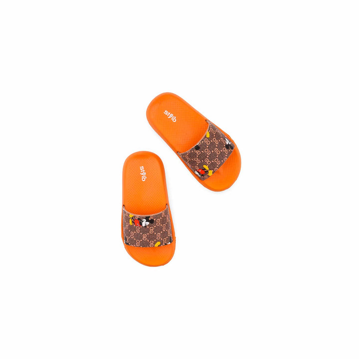 Boys Orange Casual Flip Flop KD8241