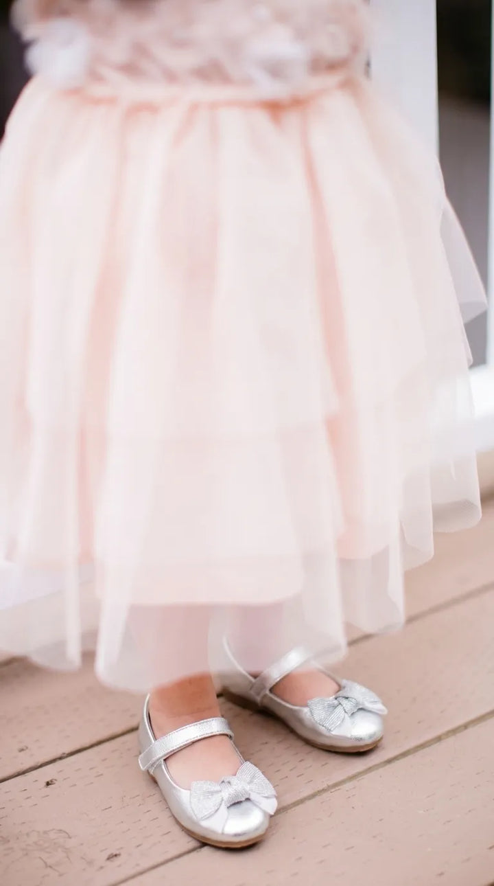 Girls Silver Fancy Pumps KD8248