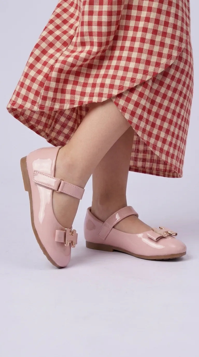 Girls Pink Formal Pumps KD8253