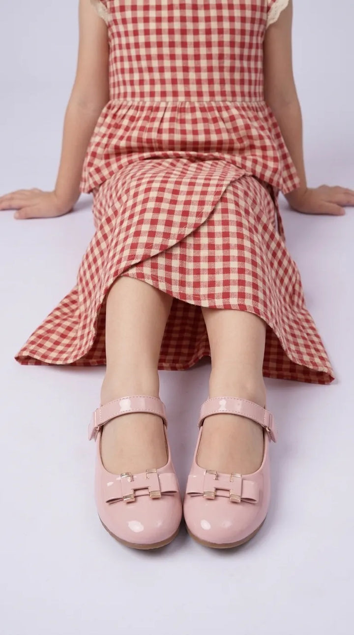 Girls Pink Formal Pumps KD8253