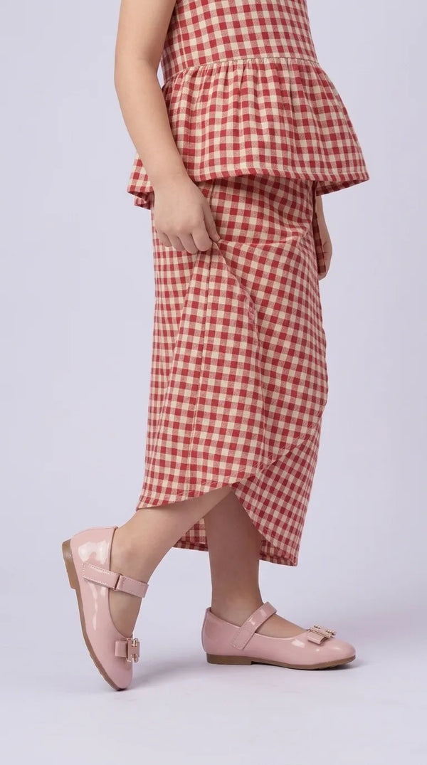 Girls Pink Formal Pumps KD8253