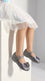 Girls Grey Formal Pumps KD8255