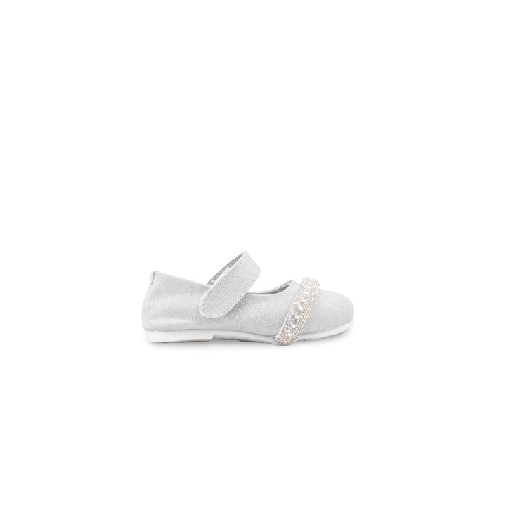Girls Silver Fancy Pumps KD8257