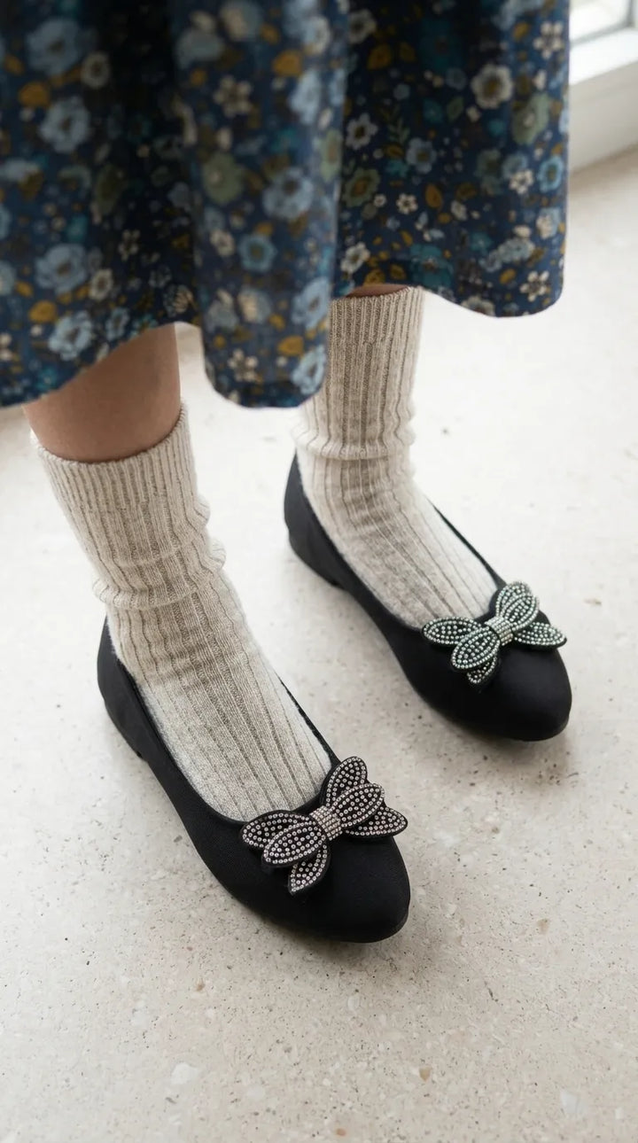 Girls Black Formal Pumps KD8264