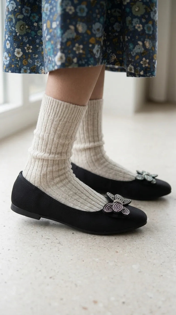 Girls Black Formal Pumps KD8264