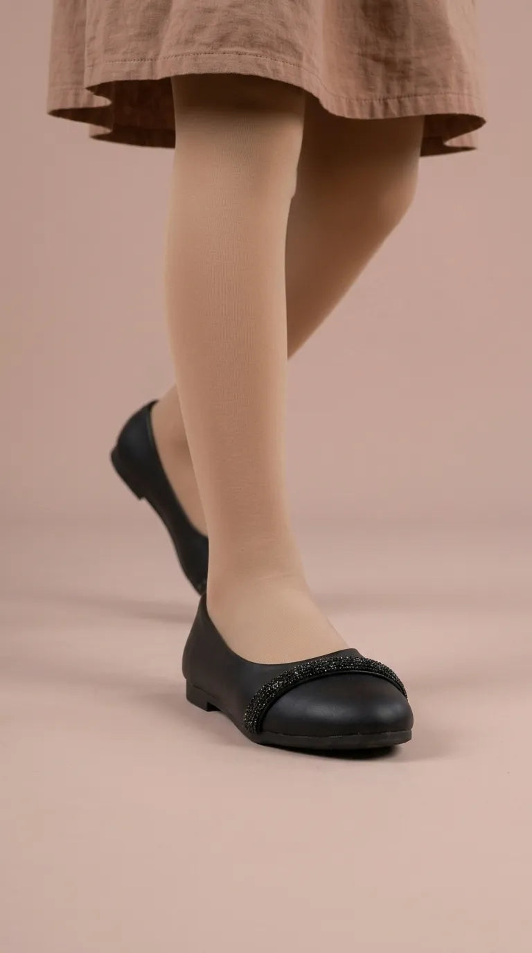 Girls Black Formal Pumps KD8270