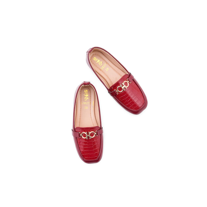 Girls Red Casual Pumps KD8271