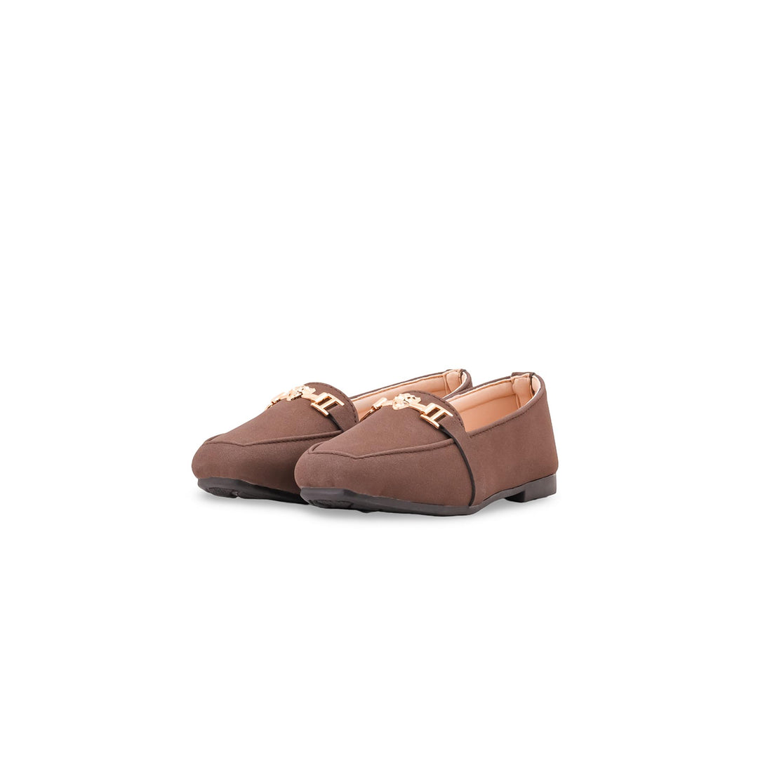 Girls Brown Casual Pumps KD8272