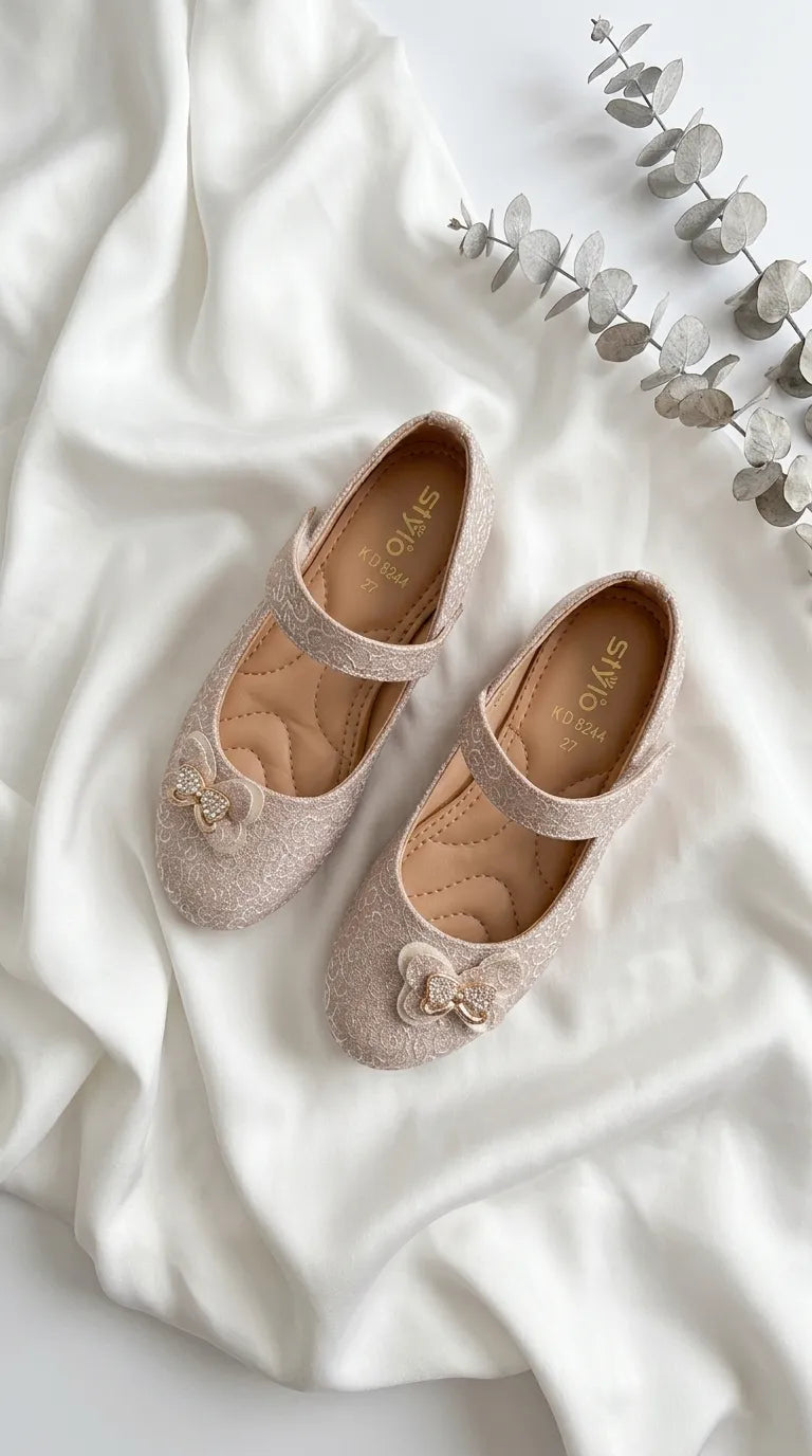 Girls Golden Fancy Pumps KD8277