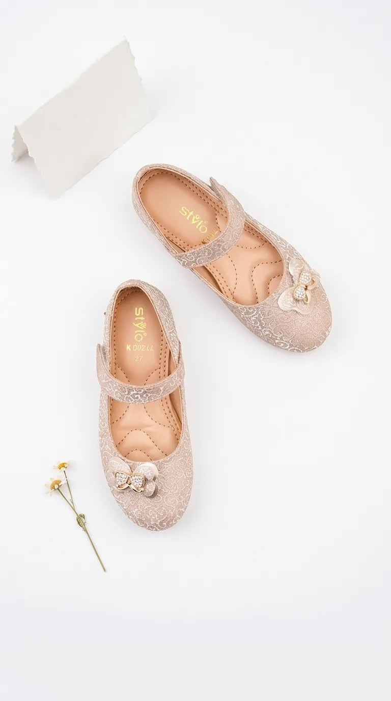 Girls Golden Fancy Pumps KD8277