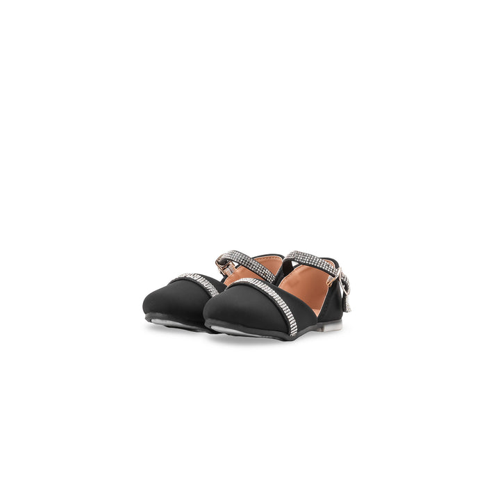 Girls Black Formal Pumps KD8280