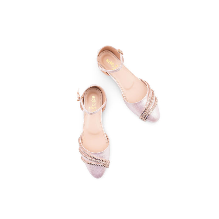 Girls Peach Fancy Pumps KD8281