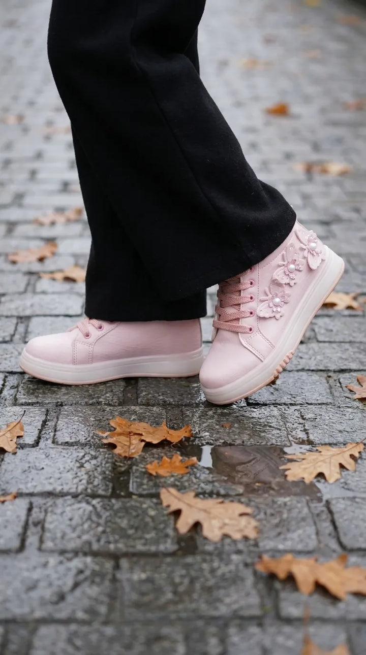 Girls Pink Casual Long Shoes KD8288