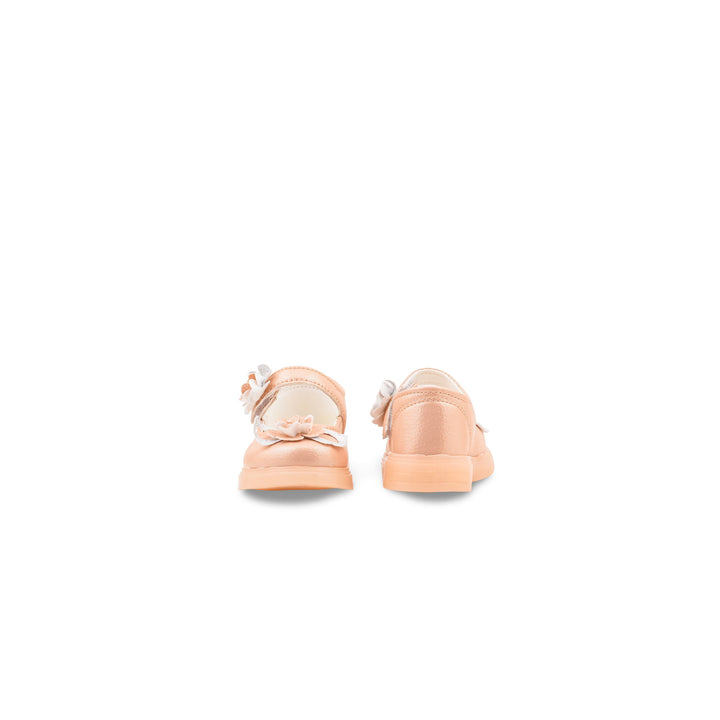Girls Peach Formal Pumps KD8290