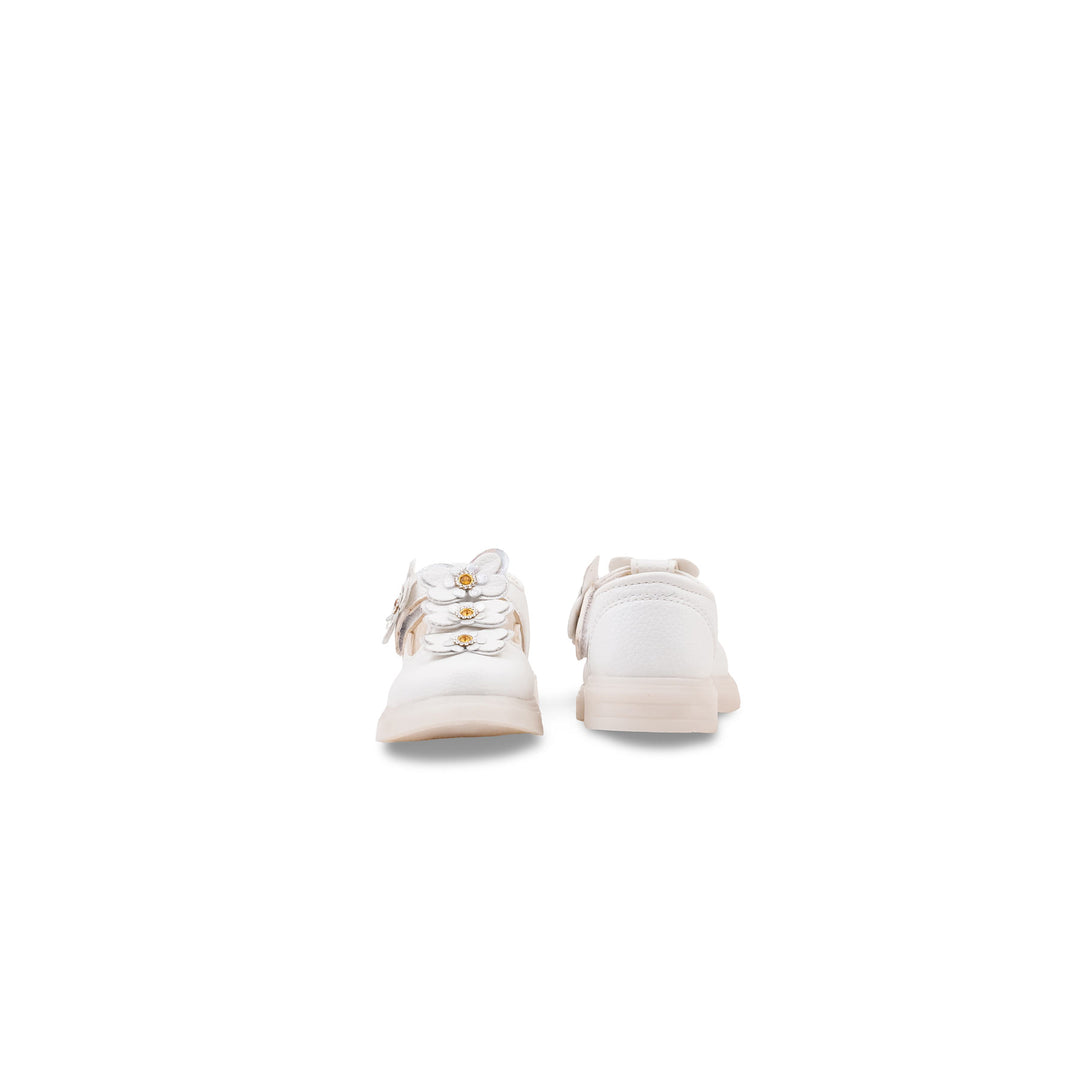 Girls White Formal Pumps KD8291