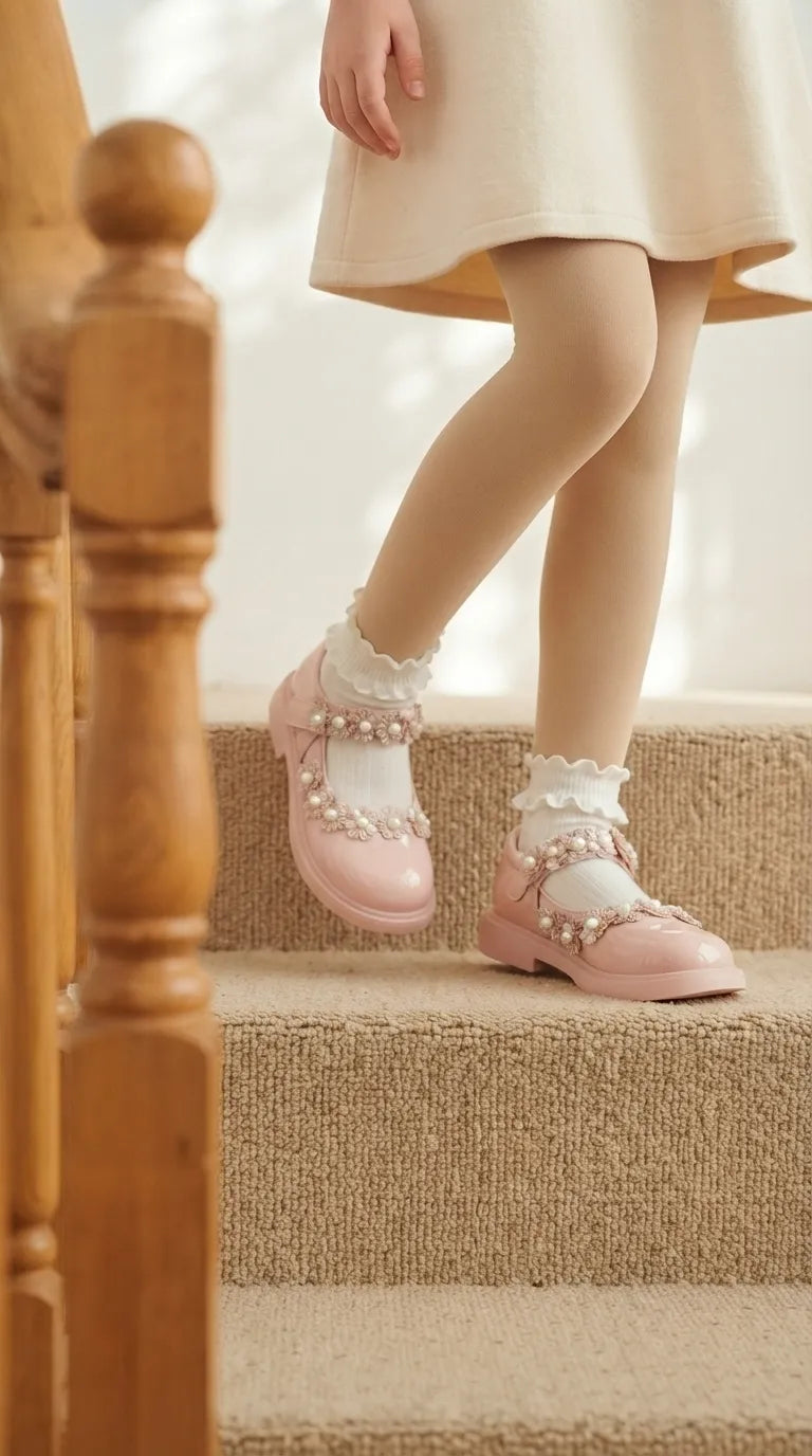 Girls Pink Formal Pumps KD8292