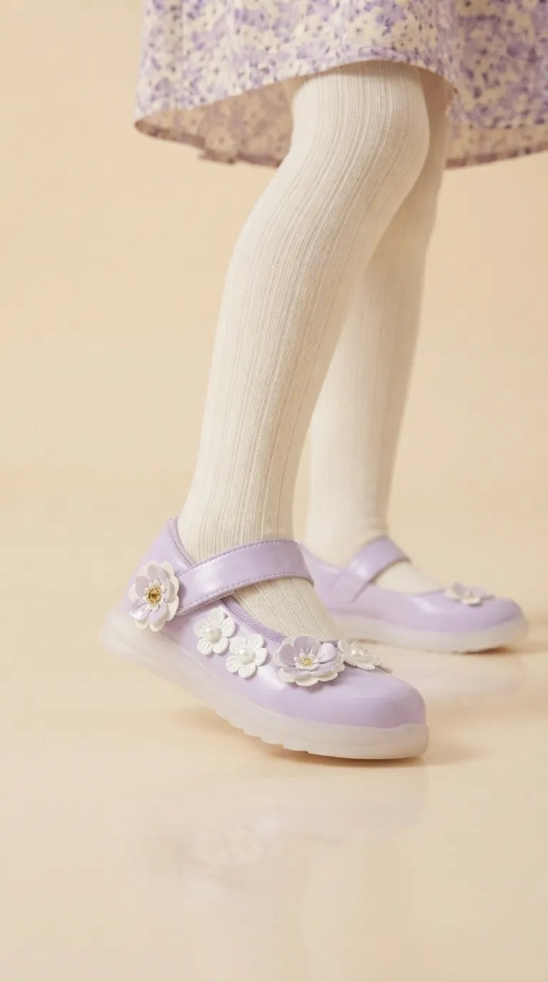Girls Purple Casual Pumps KD8293