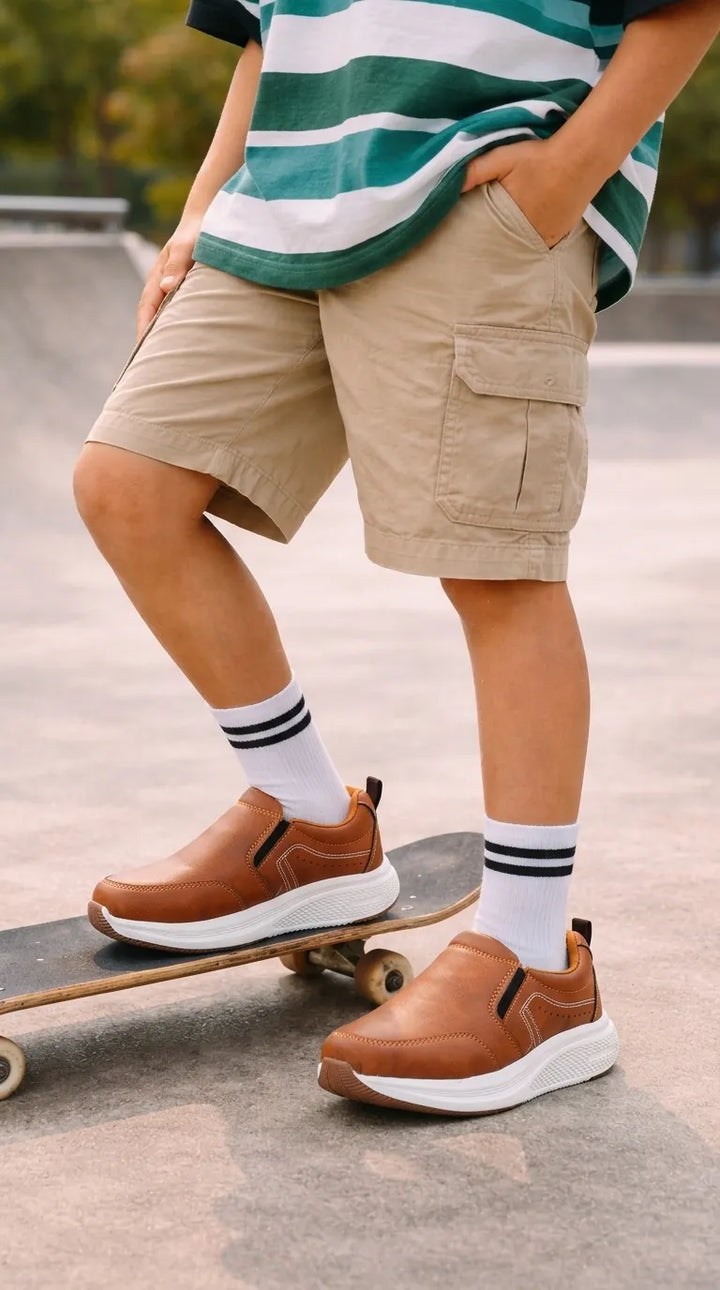 Boys Brown Casual Canvas KD8306