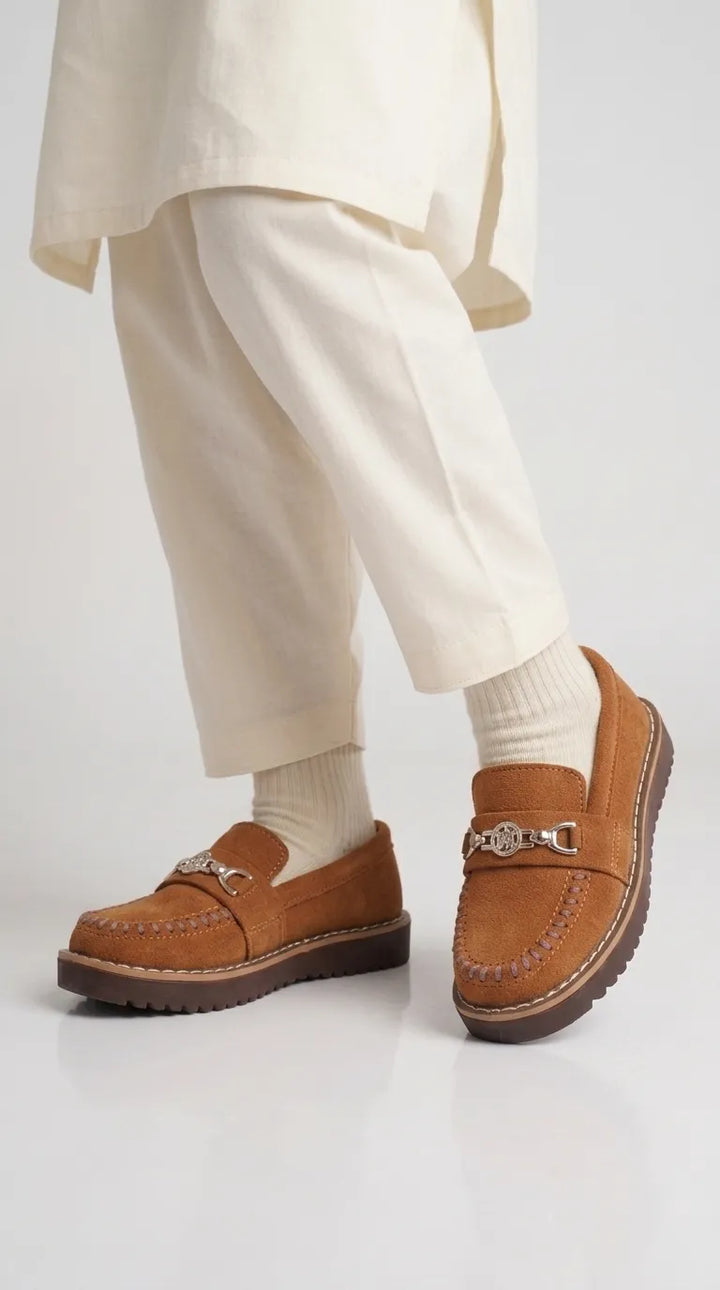 Boys Mustard Formal Moccasin KD8319